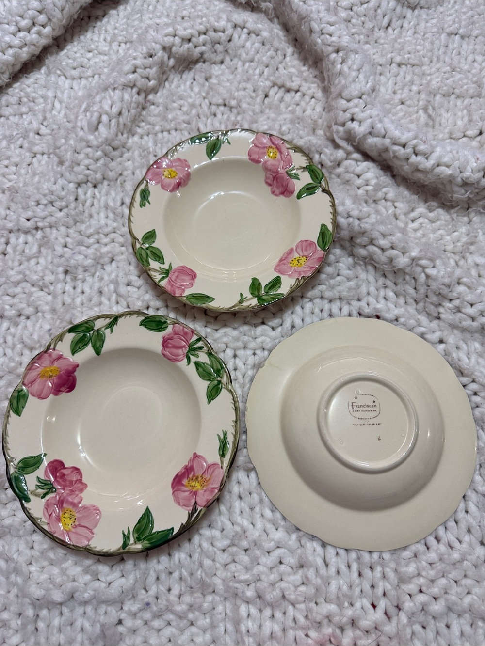 Rimmed Soup Bowl FRANCISCAN DESERT ROSE California USA 8.5” Have 3